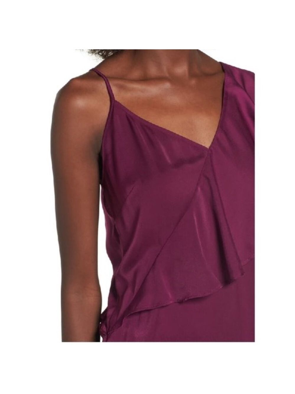 LEITH Asymmetrical Ruffle Top - Picture 2 of 3